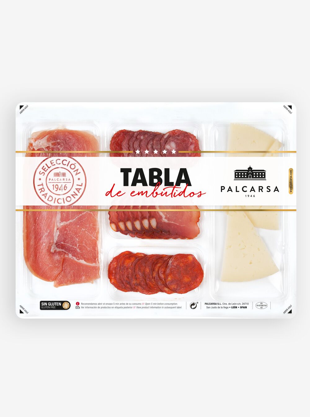 Palcarsa - Tabla de 5 productos con Queso 150 g.